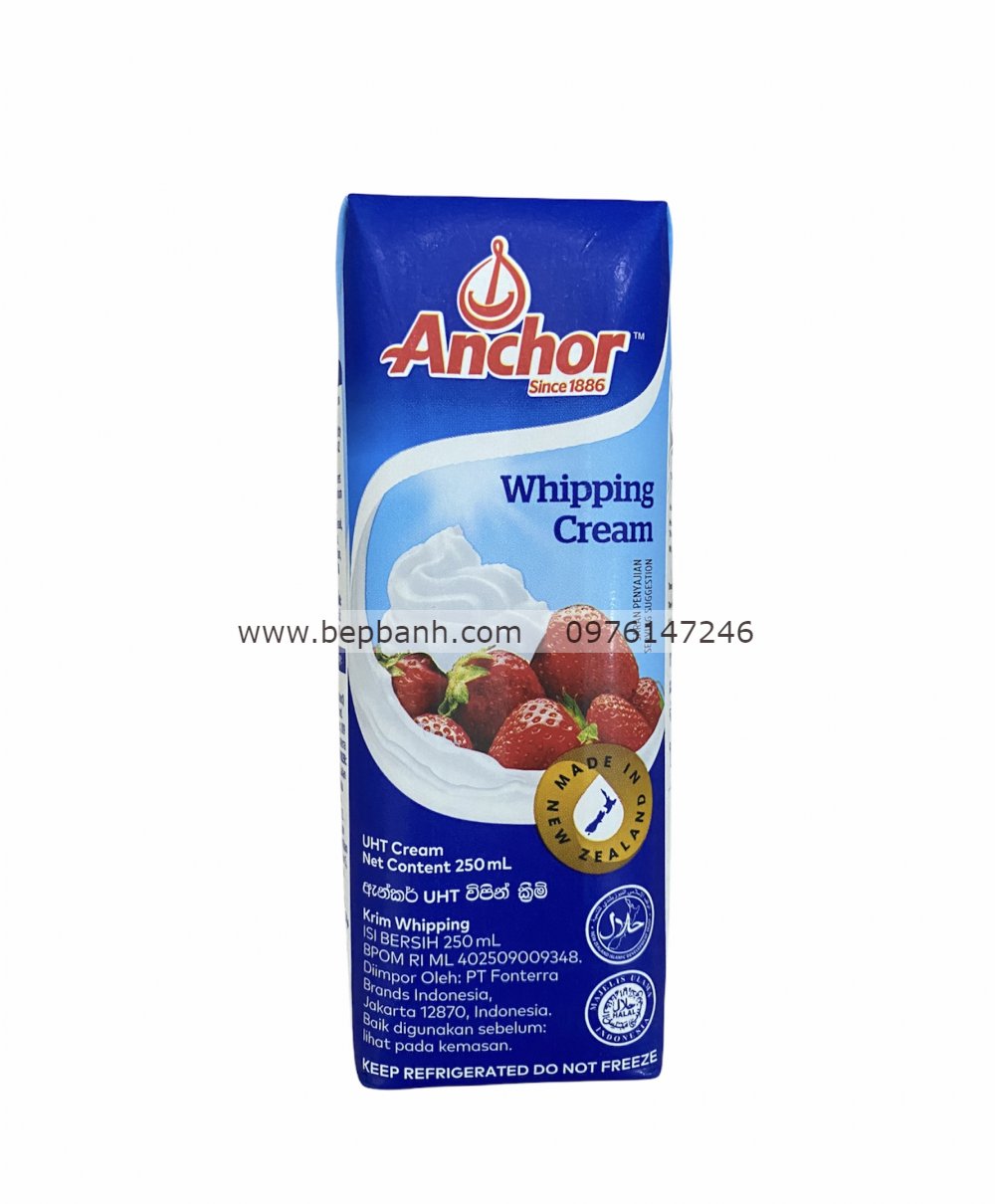 Kem tươi whipping cream Anchor 250ml Kem tươi whipping cream Anchor 250ml