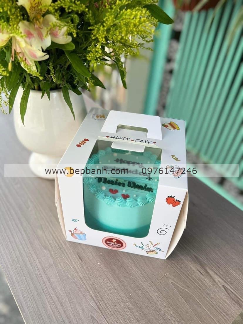 Hộp bánh kem kèm đế size 16cm