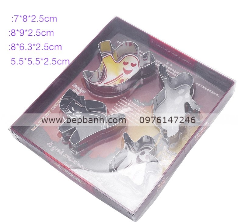 Bộ nhấn inox 4 halloween Bộ nhấn inox 4 halloween