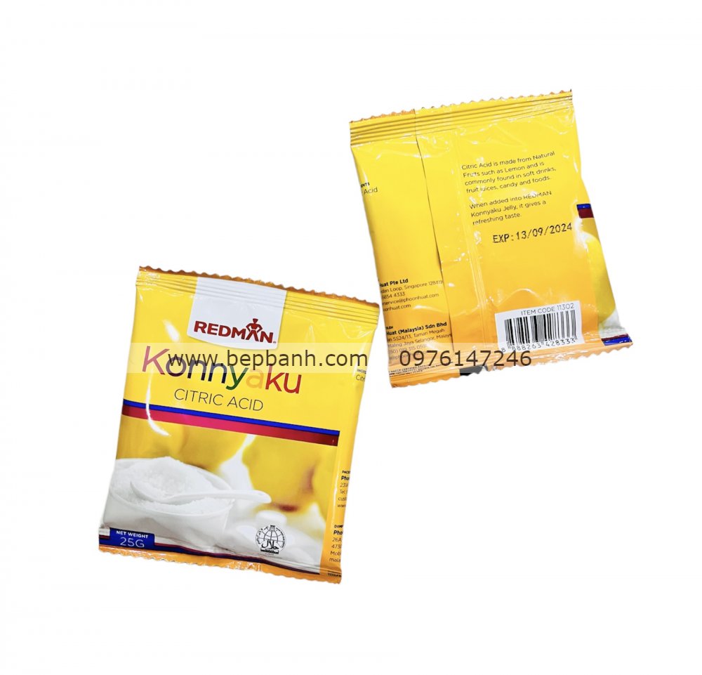 Bột acid citric 25gr Redman Bột acid citric 25gr Redman