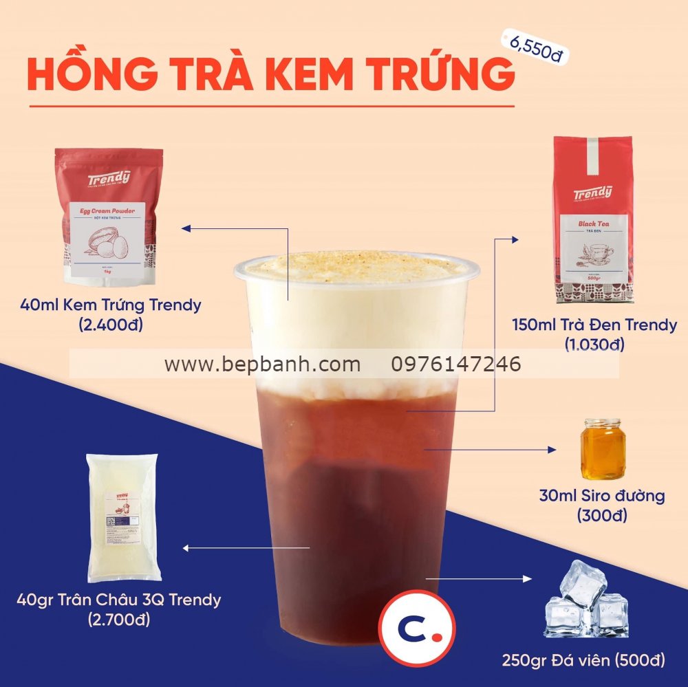 Bột kem trứng Trendy