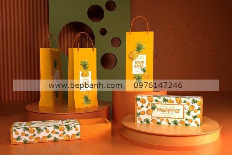 Hộp giấy đựng bánh dứa Vạn Phát