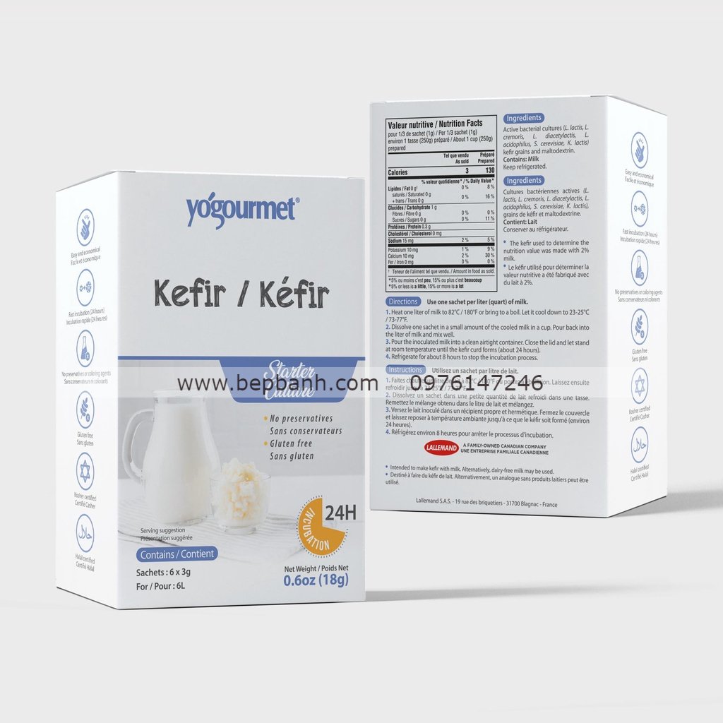 Men Làm Sữa Chua Kefir Yogourmet