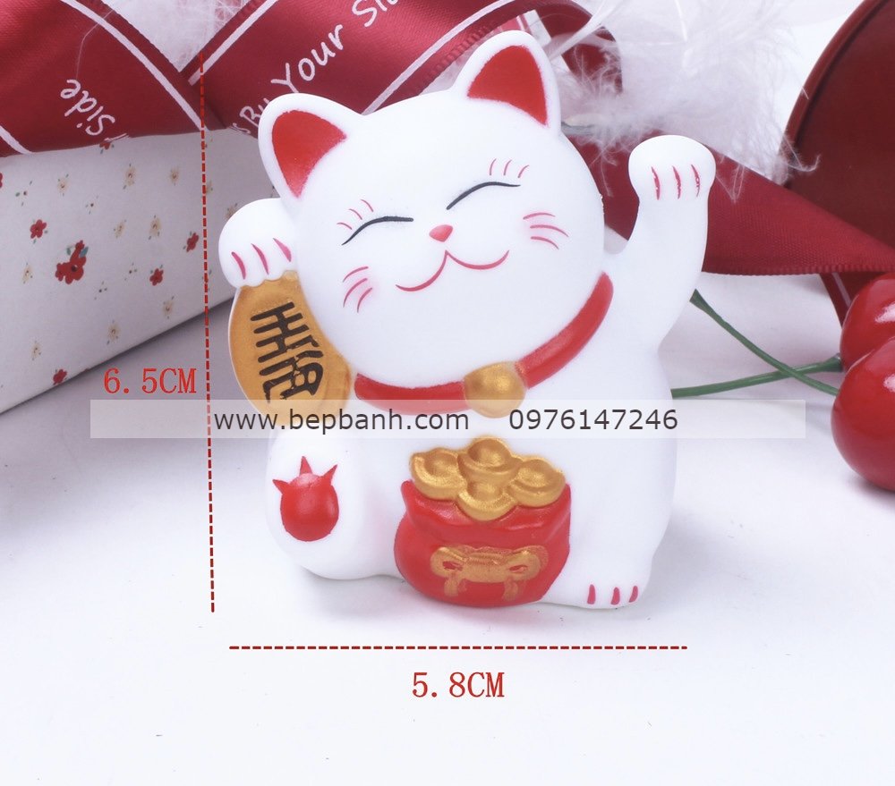 Trang trí bánh kem - mèo thần tài Trang trí bánh kem - mèo thần tài