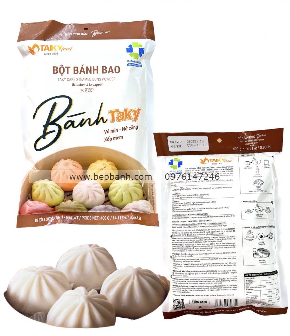 Bột bánh bao Tài Ký 400gr Bột bánh bao Tài Ký 400gr