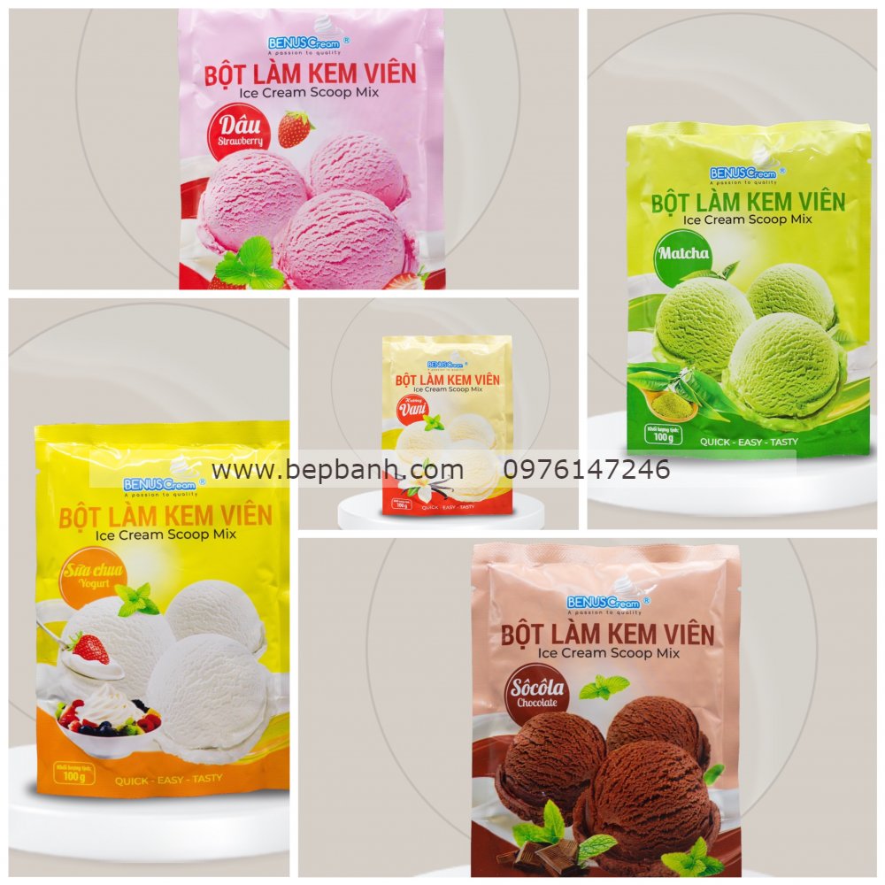 Bột làm kem Icecream Benuscream 100gr