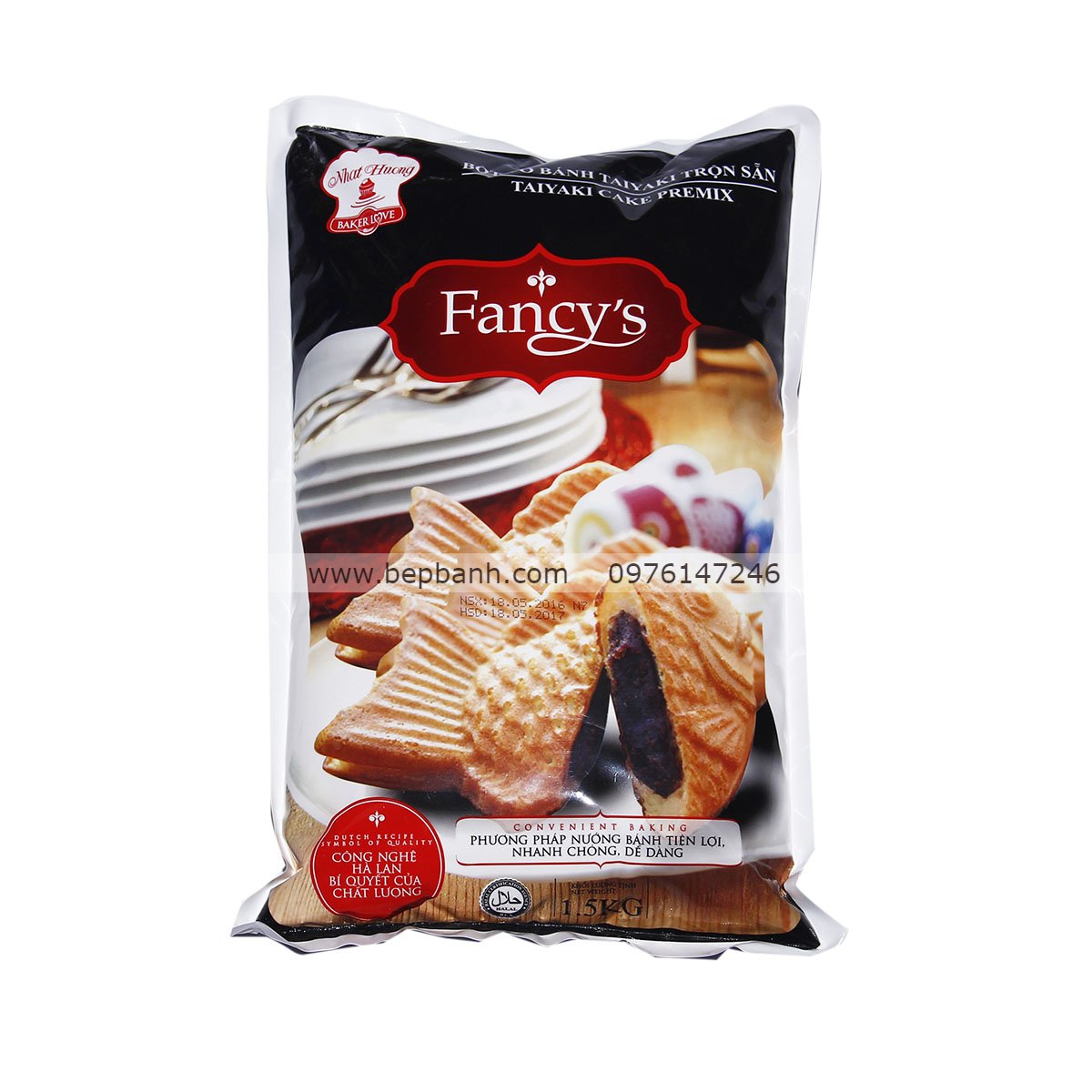 Bột trộn sẵn bánh cá Taiyaky Fancy's 1.5kg