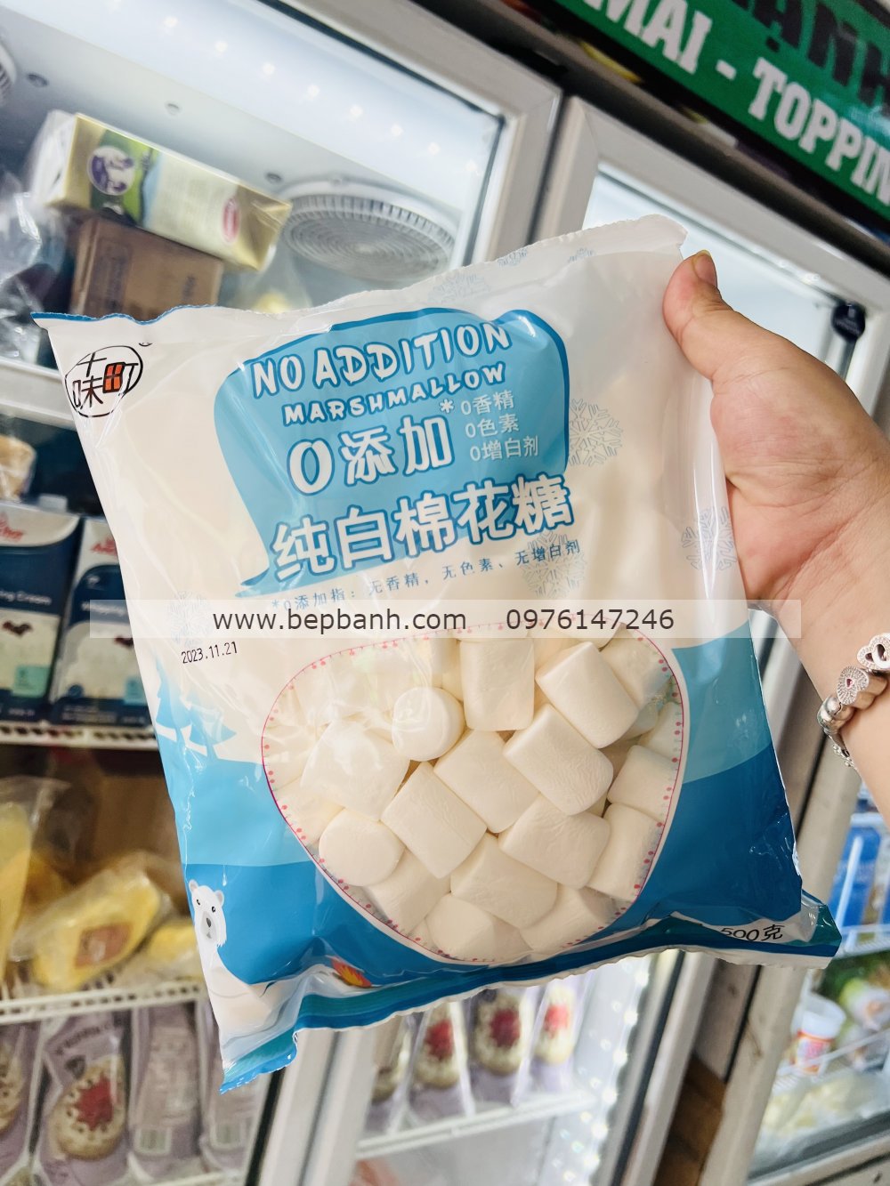 Kẹo Marshmallow ăn kiêng gấu xanh 500g Kẹo Marshmallow ăn kiêng gấu xanh 500g