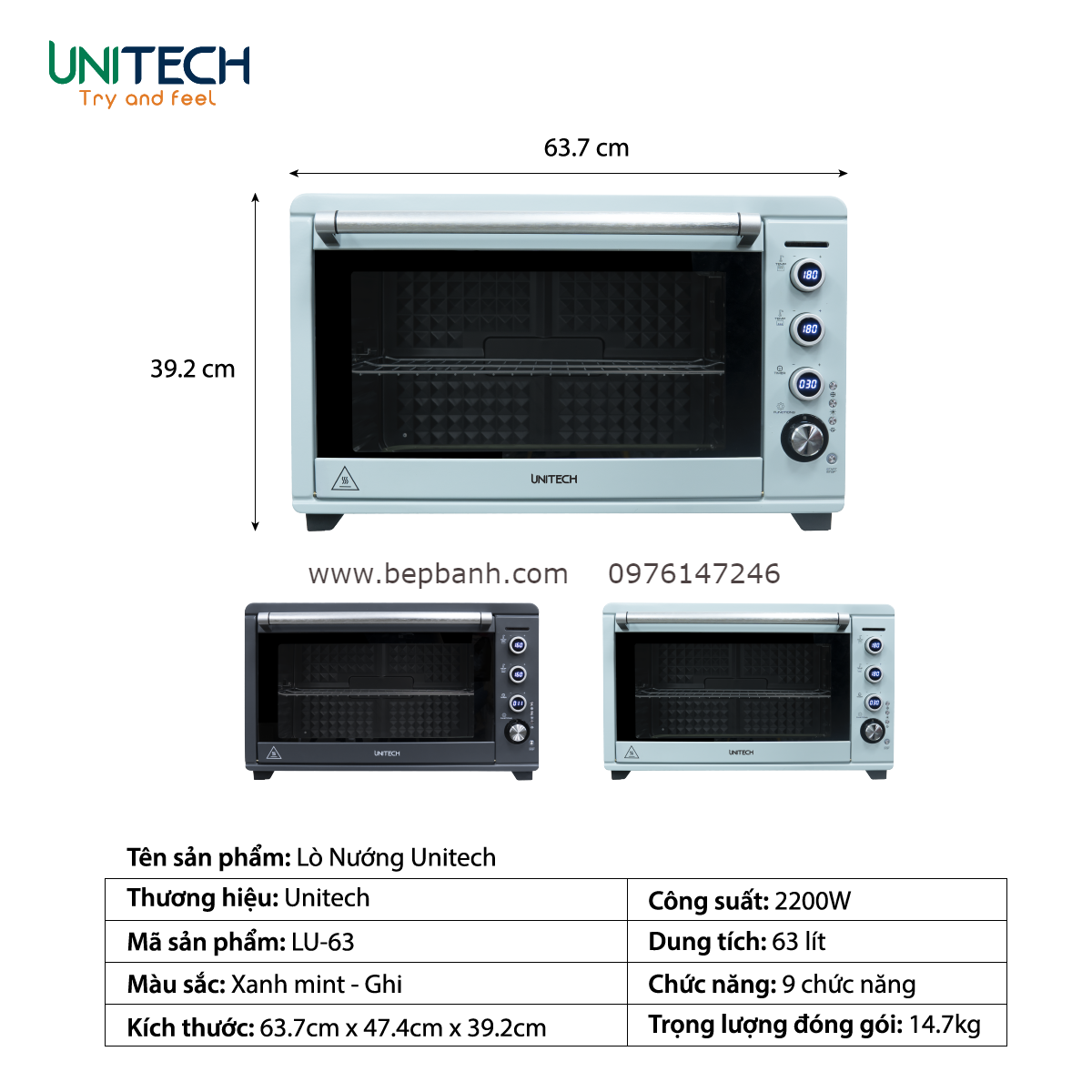 Lò nướng Unitech LU-63