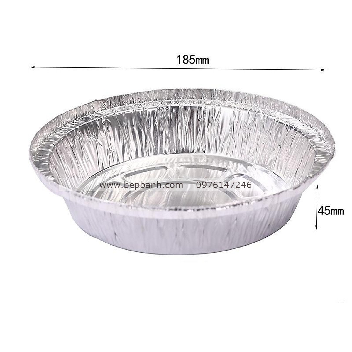 Set 10 khay giấy bạc tròn 18.5cm 750ml Set 10 khay giấy bạc tròn 18.5cm 750ml