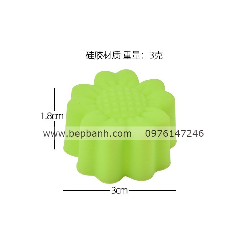 Set 10 khuôn silicon rời hoa cúc nhỏ