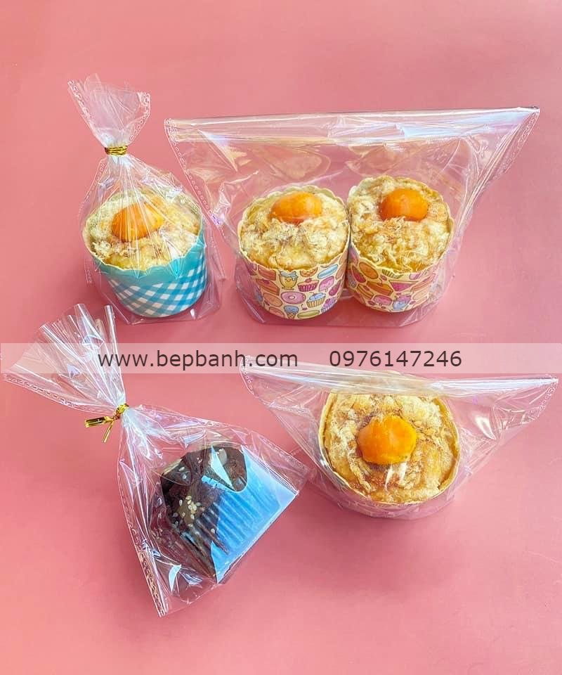 Set 50 Túi cupcake 1 bánh 13x17 Set 50 Túi cupcake 1 bánh 13x17