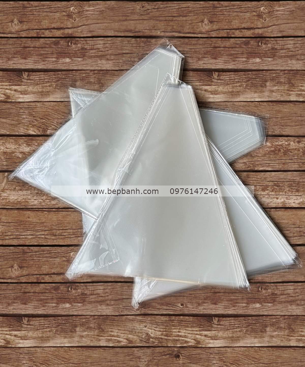 Set 100 Túi đựng bánh tam giác trơn