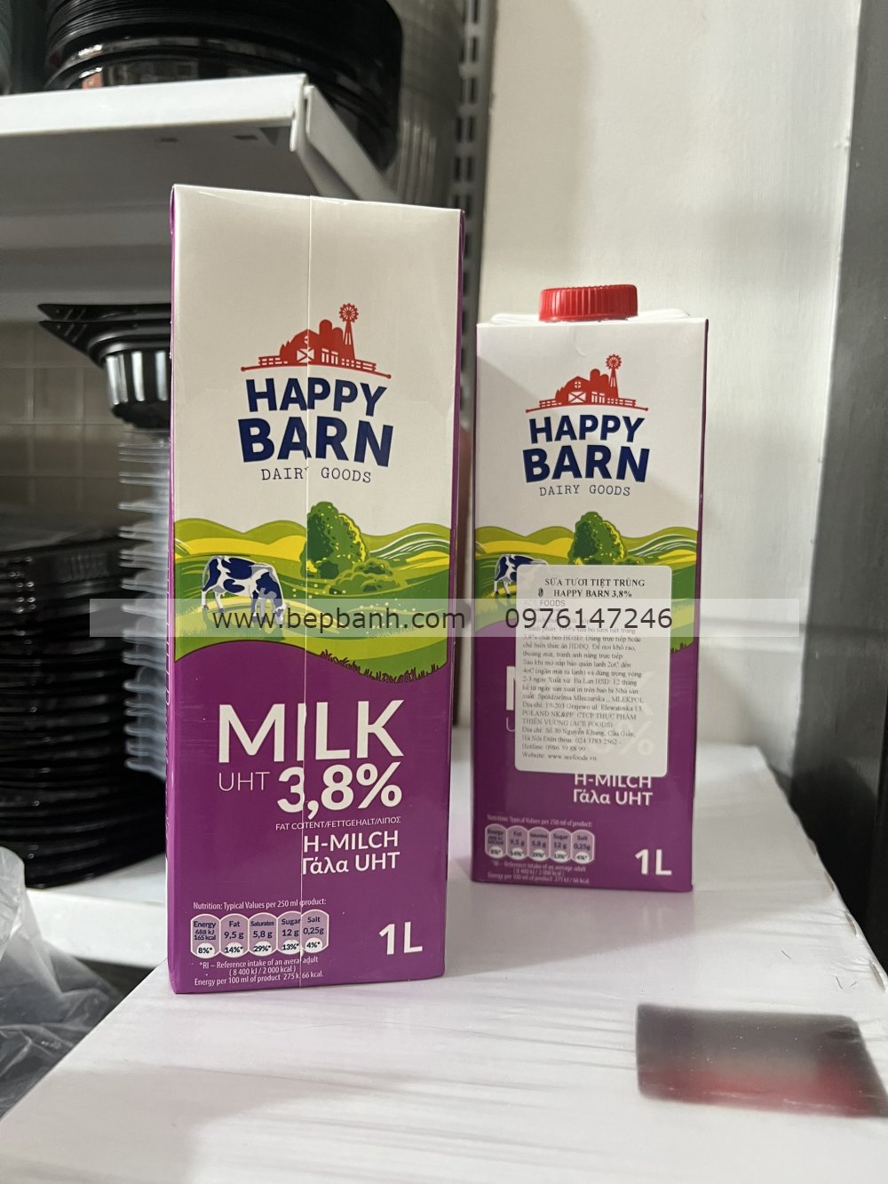 Sữa tươi nguyên kem Happy Barn 1L 