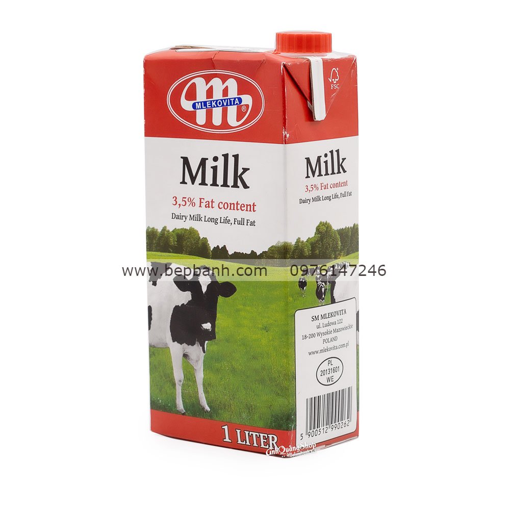 Sữa tươi nguyên kem Mlekovita 1L 