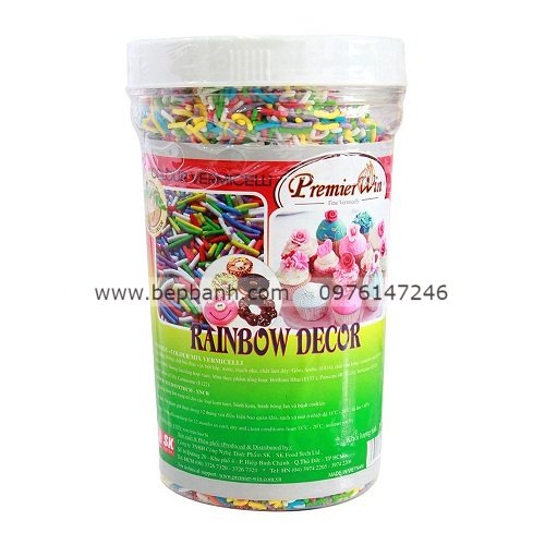 Bông đường cốm 7 màu Bông đường cốm 7 màu