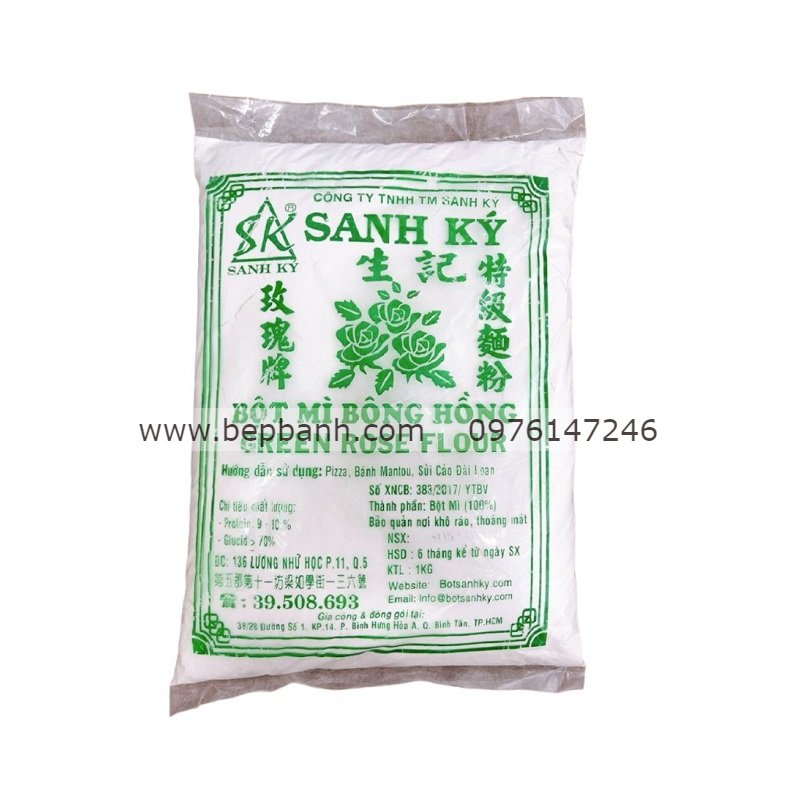 Bột mì Bông Hồng Xanh Sanh Ký 1 Kg
