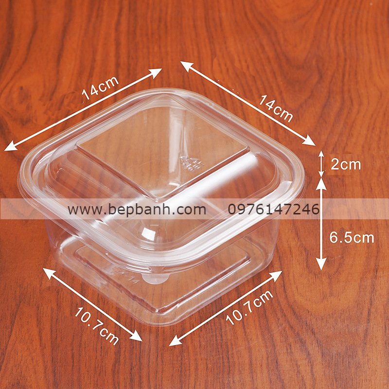 Hộp nhựa đậy vuông w110 600ml Hộp nhựa đậy vuông w110 600ml