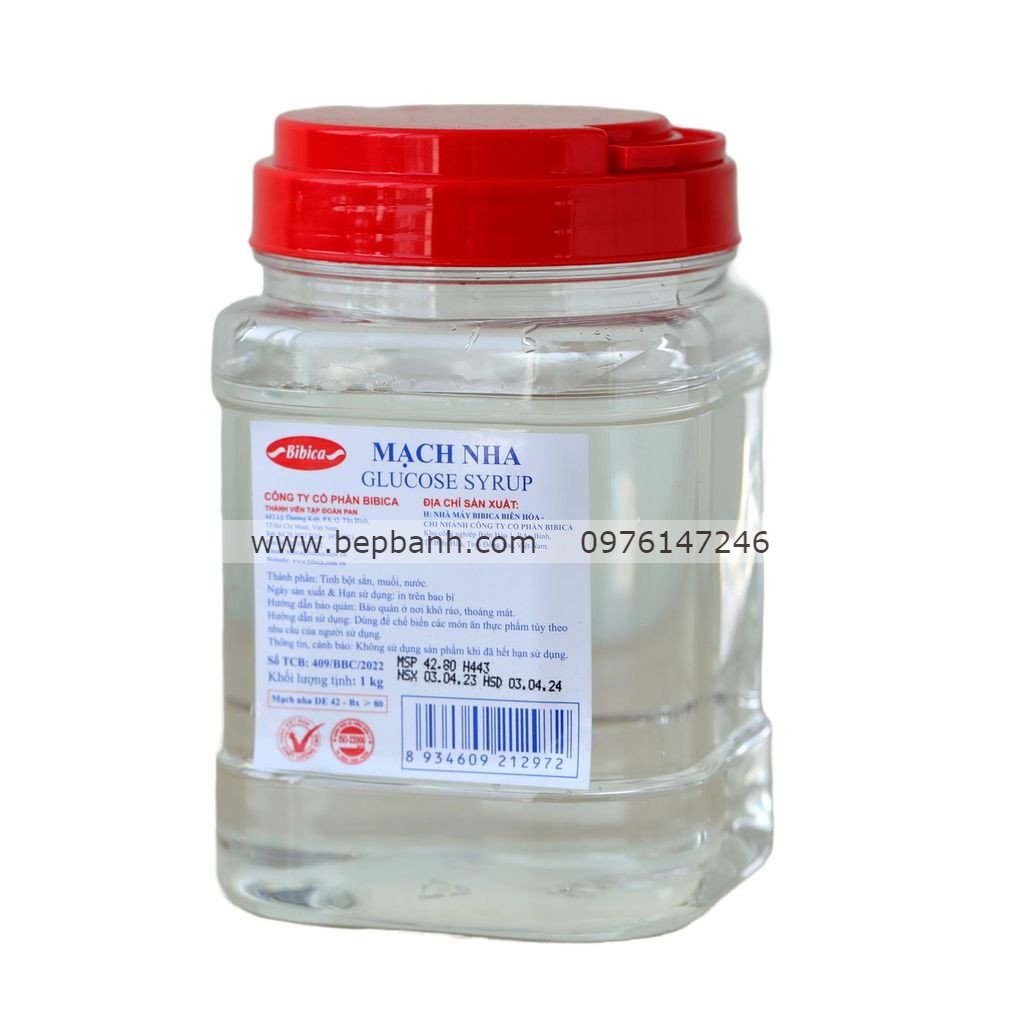 Mạch nha Glucose Syrup Bibica 1kg Mạch nha Glucose Syrup Bibica 1kg