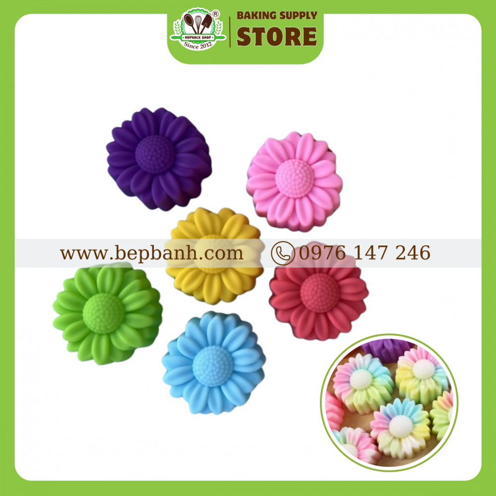 Set 10 Khuôn silicon rời cúc nhật Set 10 Khuôn silicon rời cúc nhật