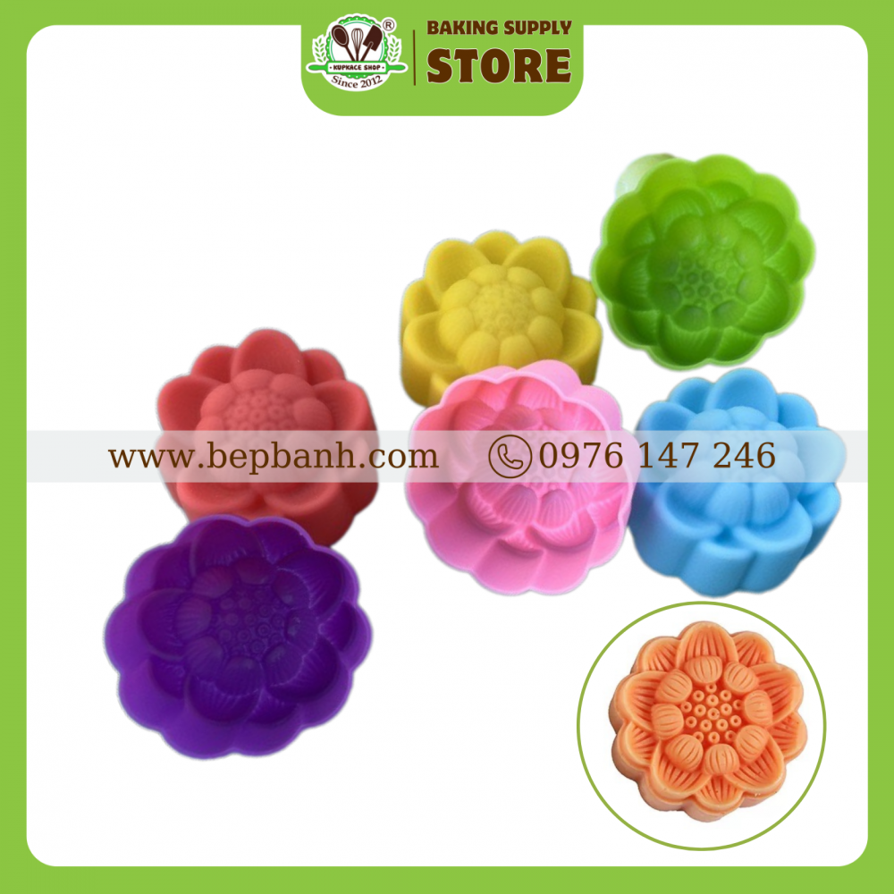 Set 10 Khuôn silicon rời Sen tháp 5cm