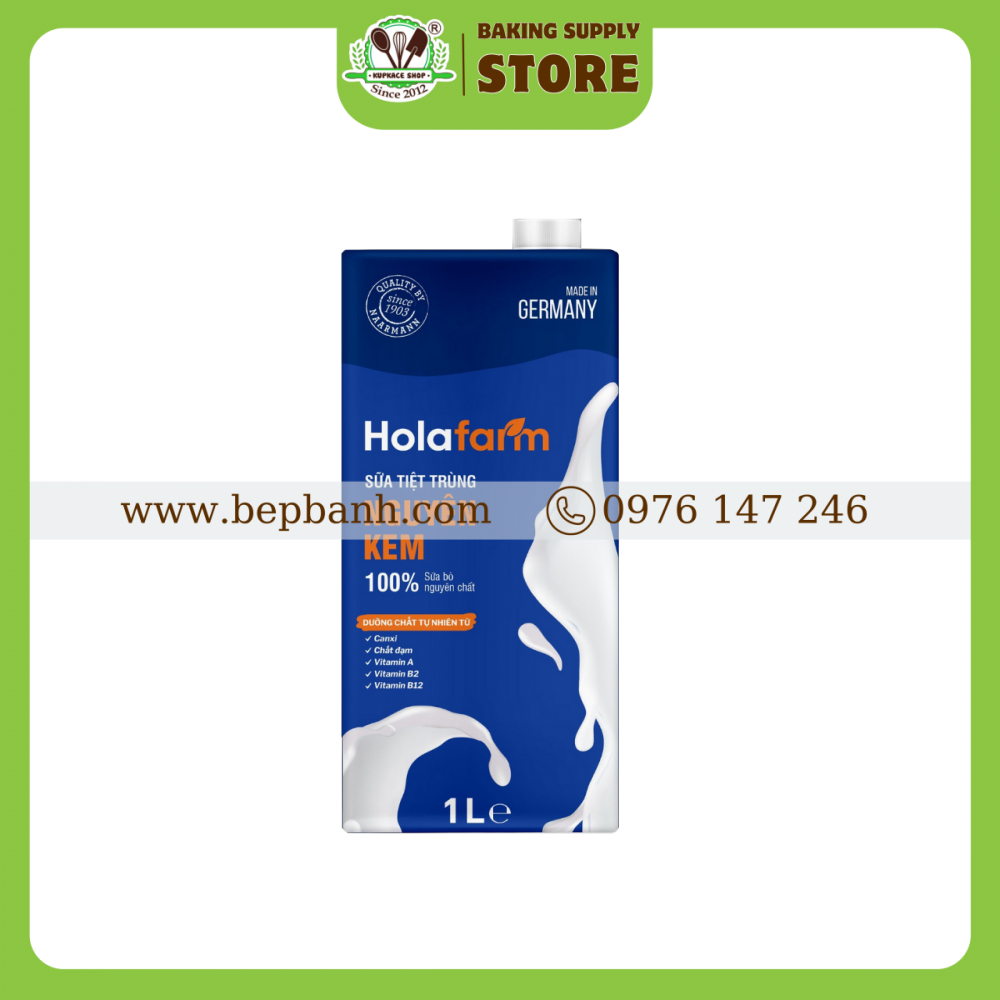 Sữa tươi nguyên kem Holafarm 1L Sữa tươi nguyên kem Holafarm 1L