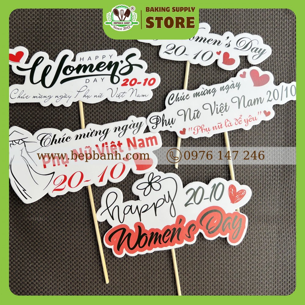Topper cắm bánh 20/10 Topper cắm bánh 20/10