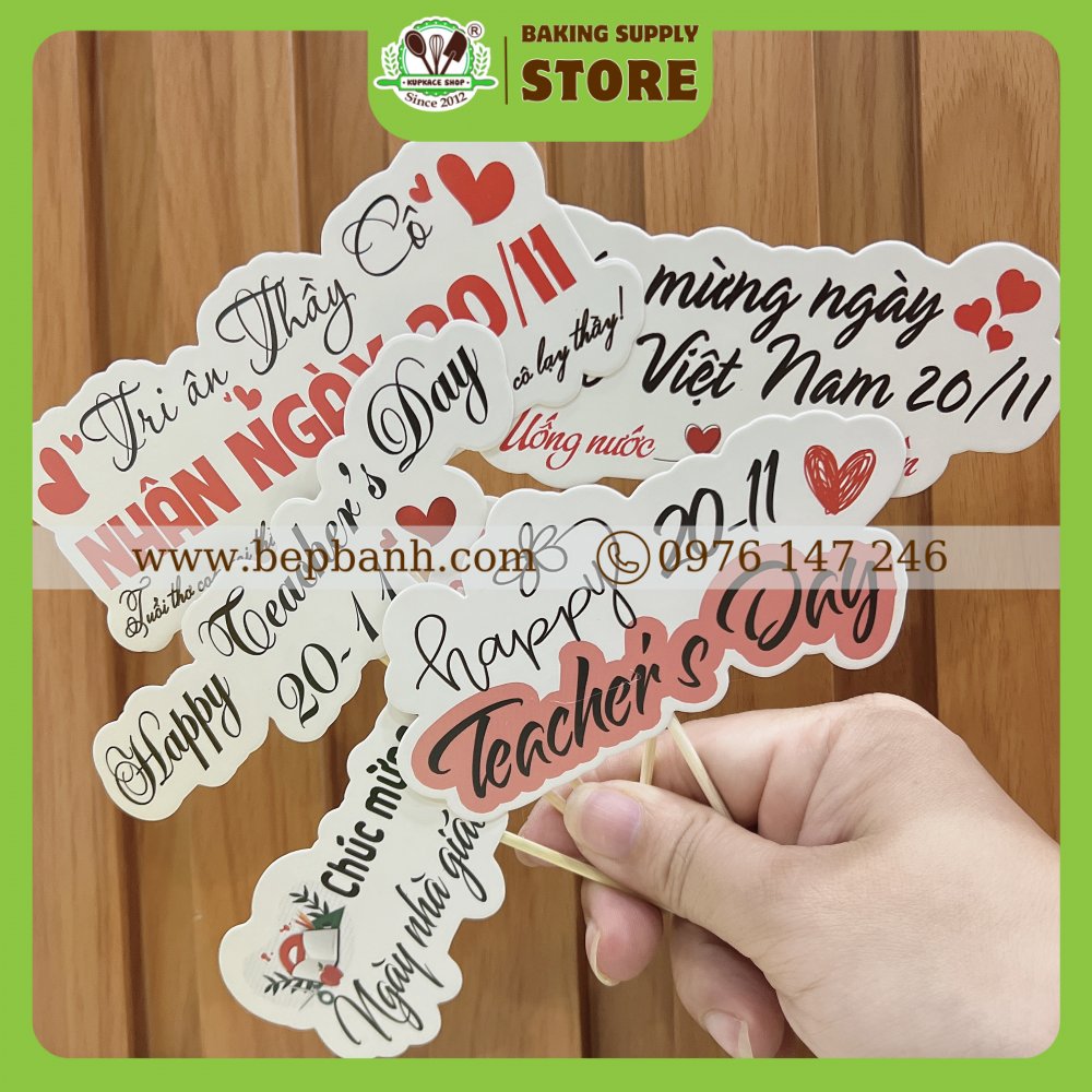 Topper cắm bánh 20/11 Topper cắm bánh 20/11