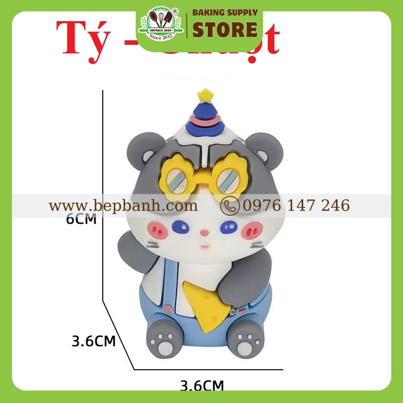 Trang trí bánh kem - chuột silicon Trang trí bánh kem - chuột silicon