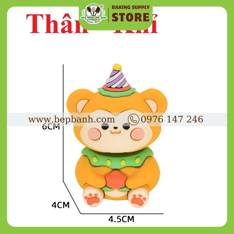 Trang trí bánh kem - Khỉ silicon Trang trí bánh kem - Khỉ silicon