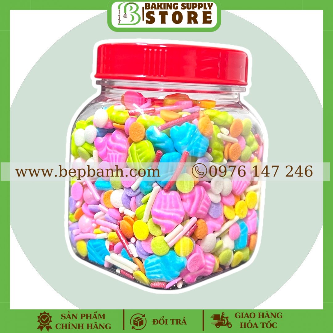 Bông đường mix bánh 100gr