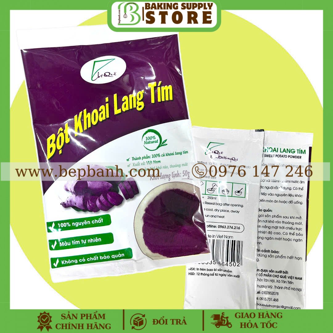 Bột khoai lang tím CQ 50gr Bột khoai lang tím CQ 50gr