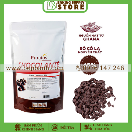 Chocochip đen nguyên chất 65%