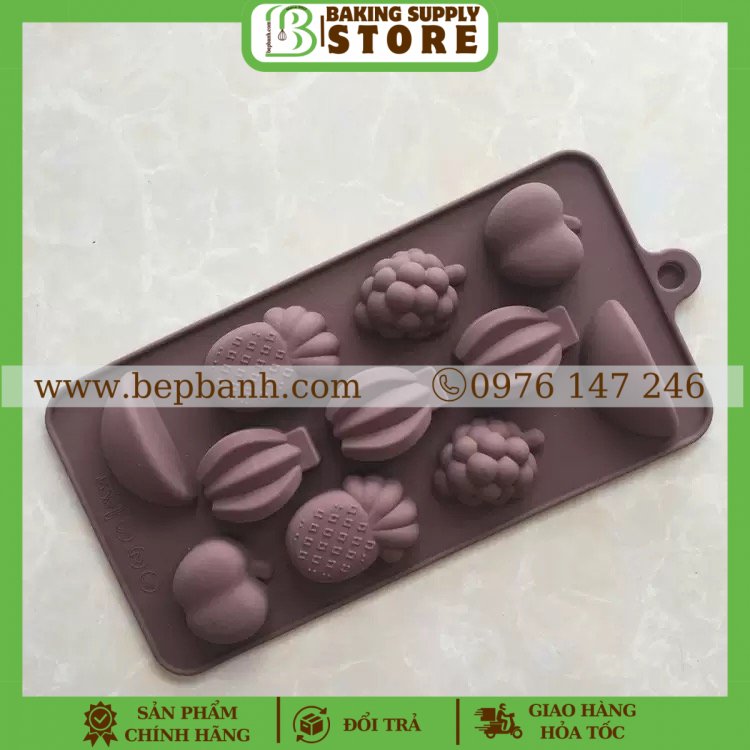Khuôn silicon 11 trái cây Khuôn silicon 11 trái cây