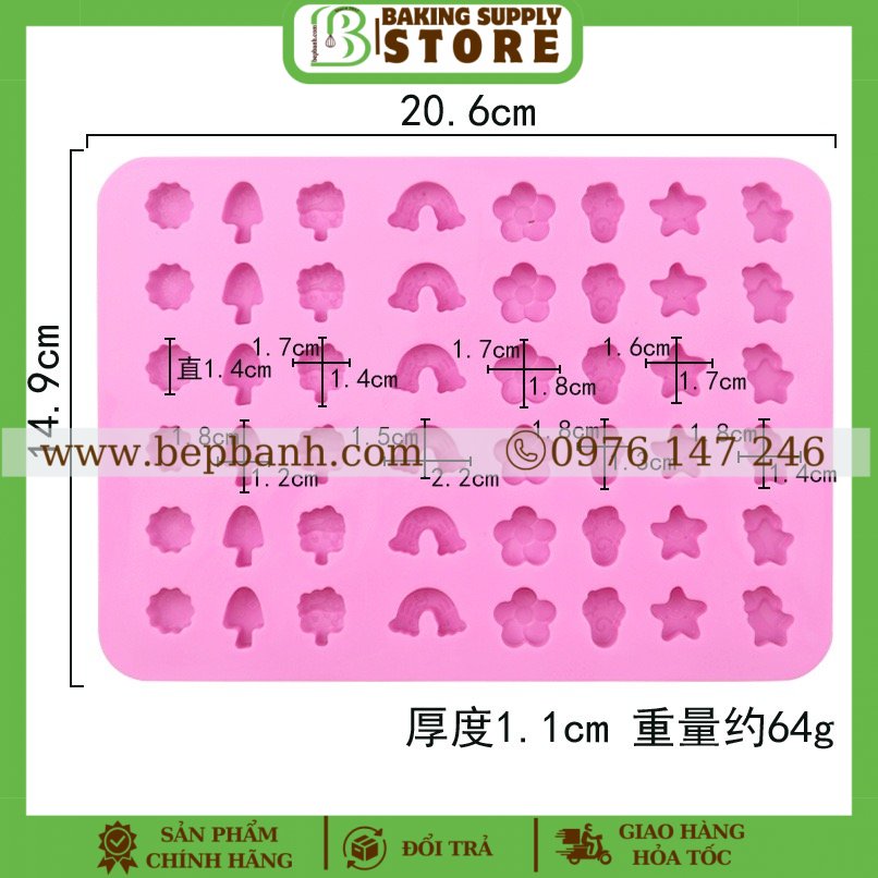 Khuôn silicon 48 cầu vồng Khuôn silicon 48 cầu vồng
