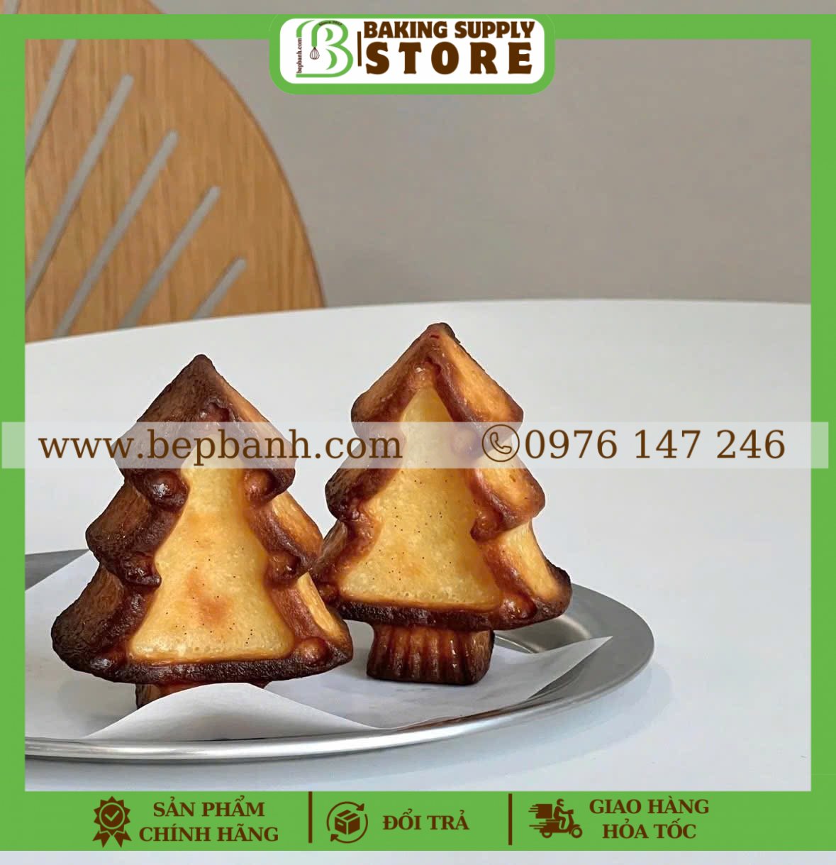 Khuôn silicon 8 cây thông