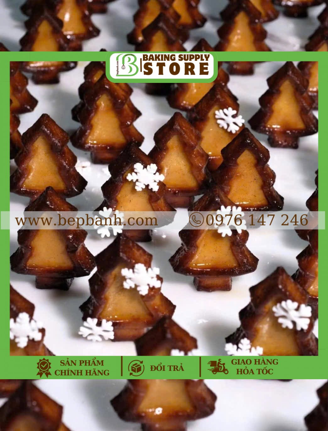 Khuôn silicon 8 cây thông