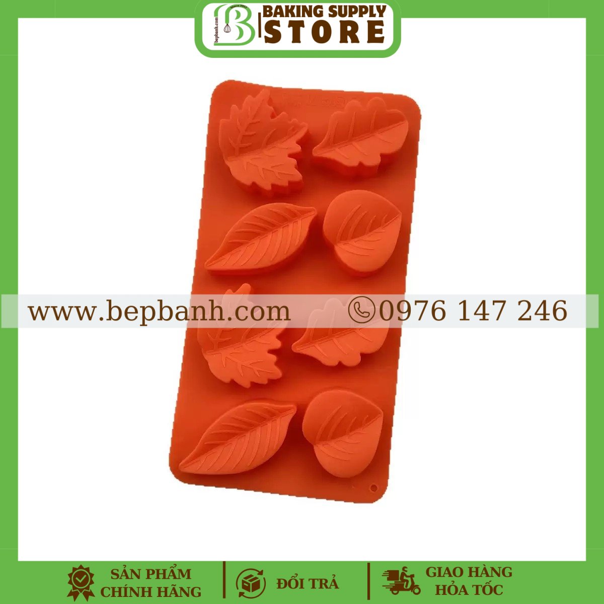 Khuôn silicon 8 lá rừng
