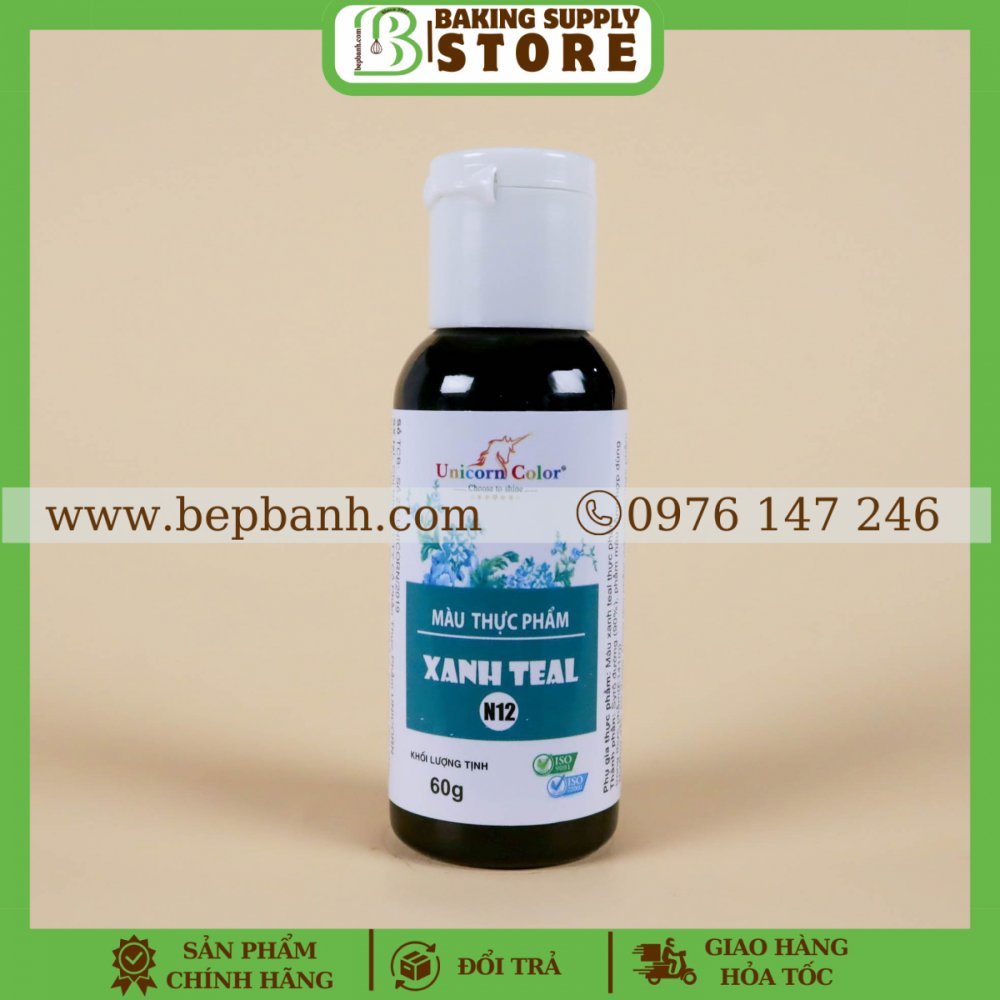 Màu thực phẩm Unicorn 60gr - N12 Xanh teal
