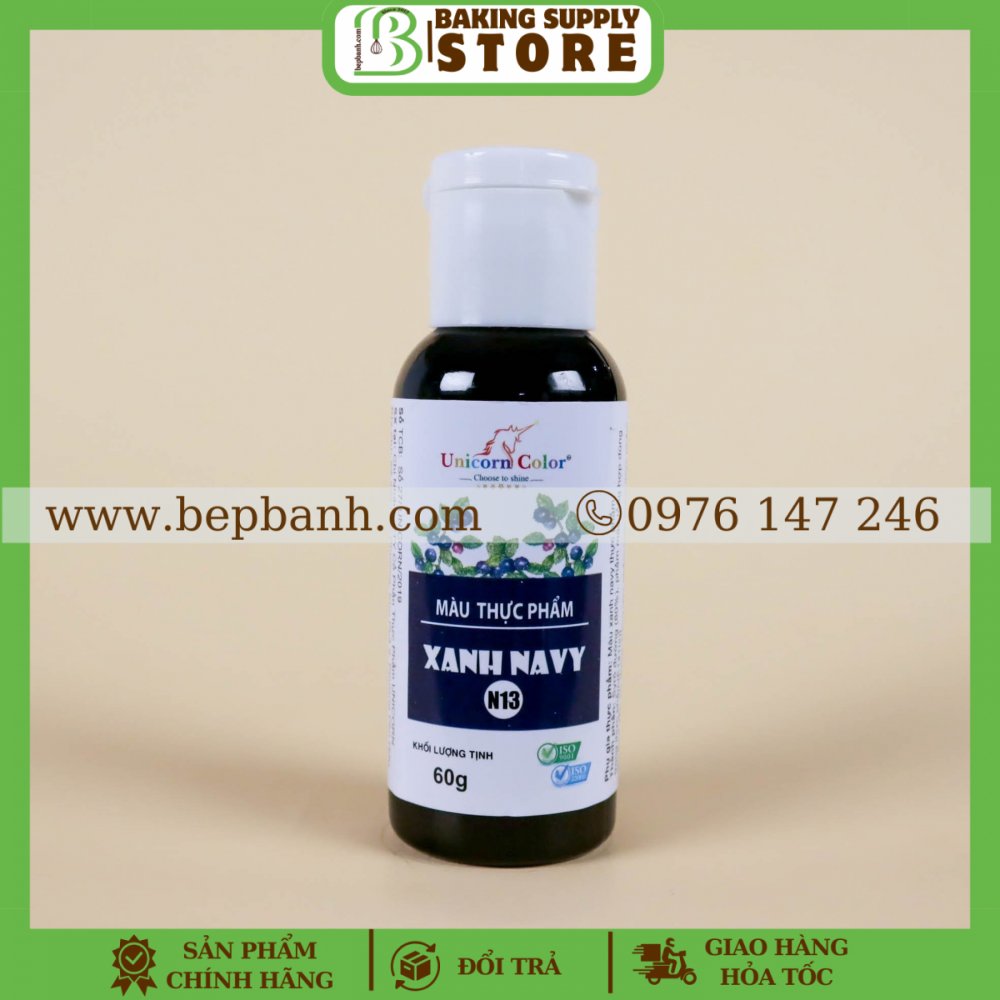 Màu thực phẩm Unicorn 60gr - N13 Xanh navy