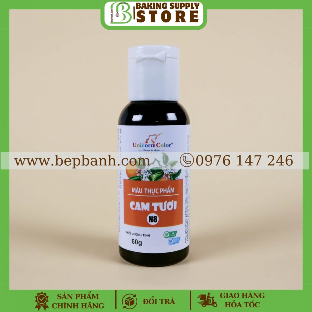 Màu thực phẩm Unicorn 60gr - N8 Cam tươi