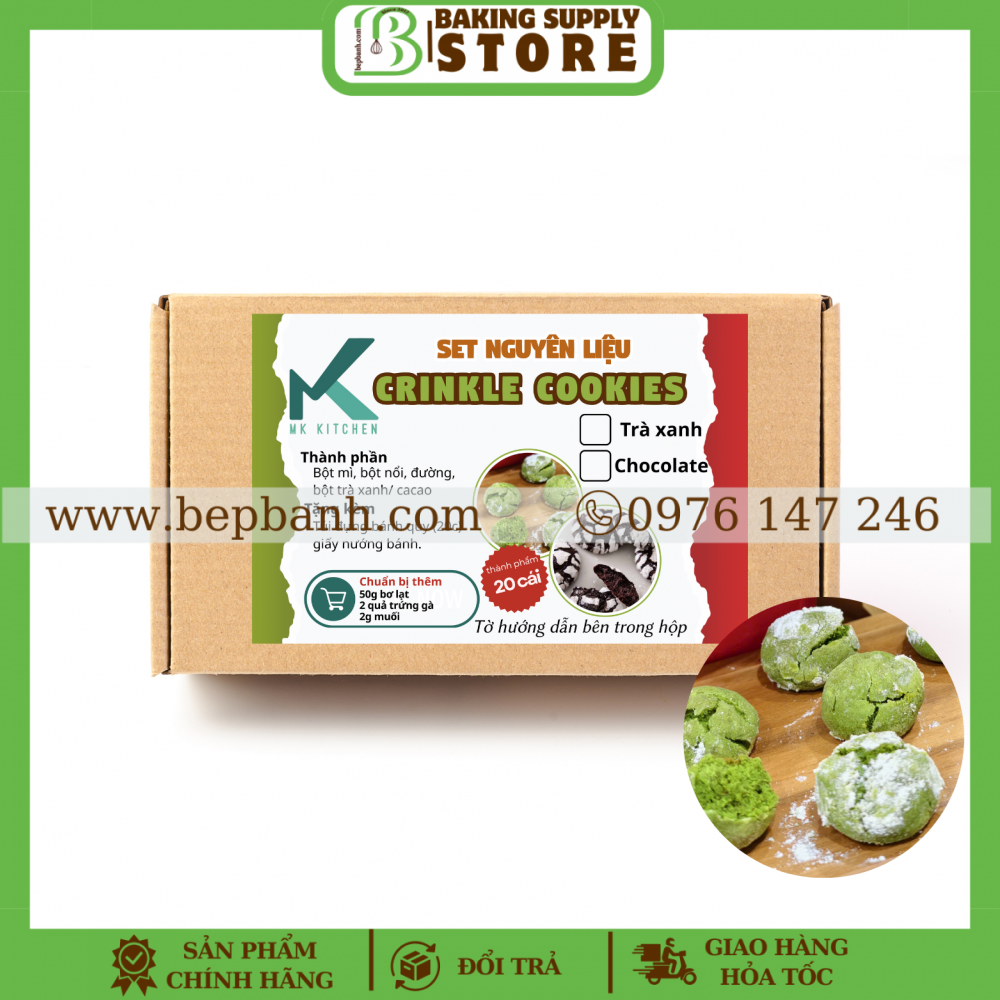 Set MK Crinkle trà xanh