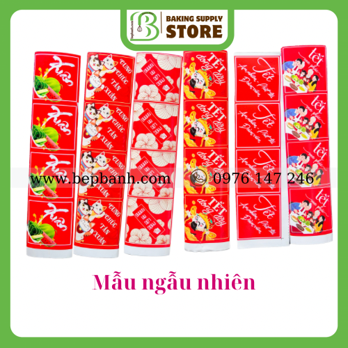 Tem dán năm mới - 4 con 6cm