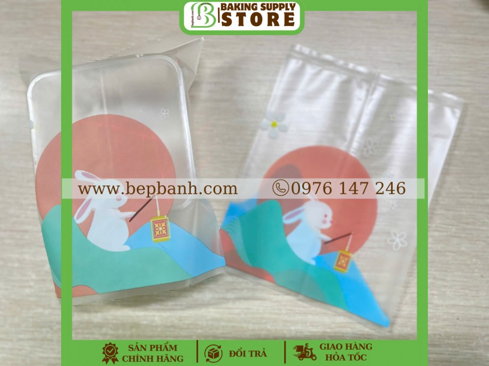 Túi ép nhập ngang 12cm / khay 125/150gr