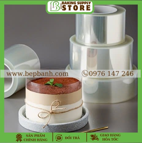 Viền bánh nylon CỨNG cao 10cm cuộn 40m Viền bánh nylon CỨNG cao 10cm cuộn 40m