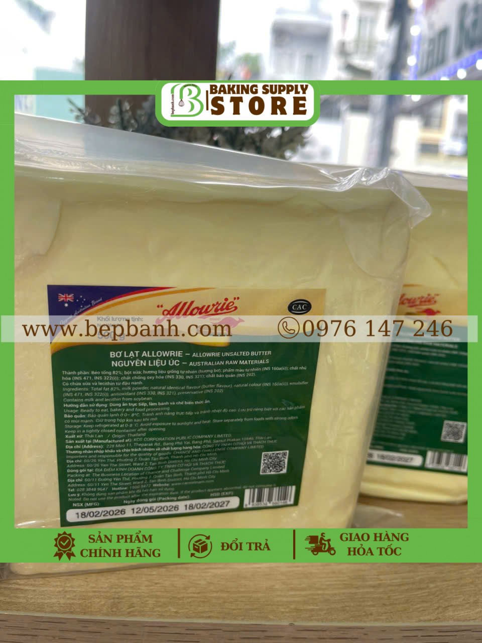 Bơ lạt Thái Lan Allowrie 500g