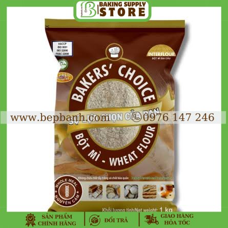 Bột mì nguyên cám Bakers' choice 1kg 