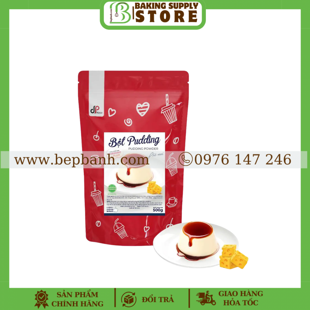 Bột pudding PHÔ MAI DP 500gr Bột pudding PHÔ MAI DP 500gr