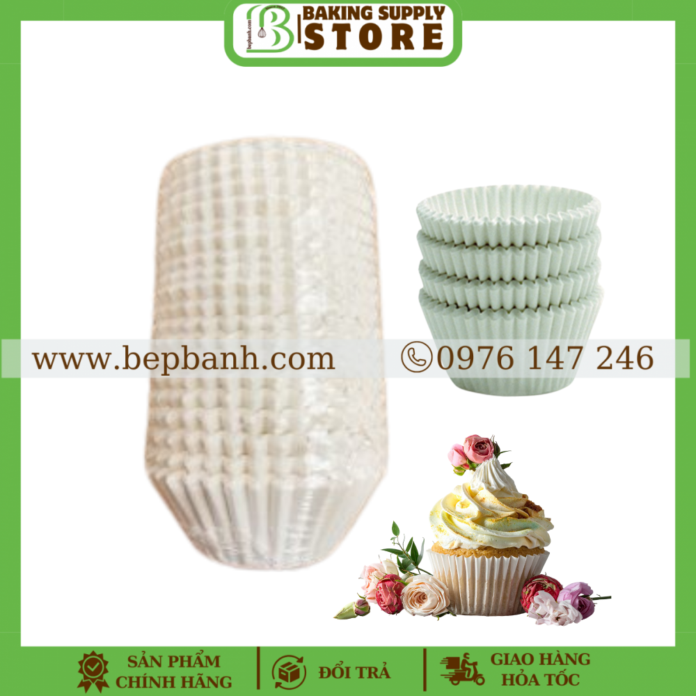 Chén giấy lót trắng trơn số 10 (500c)