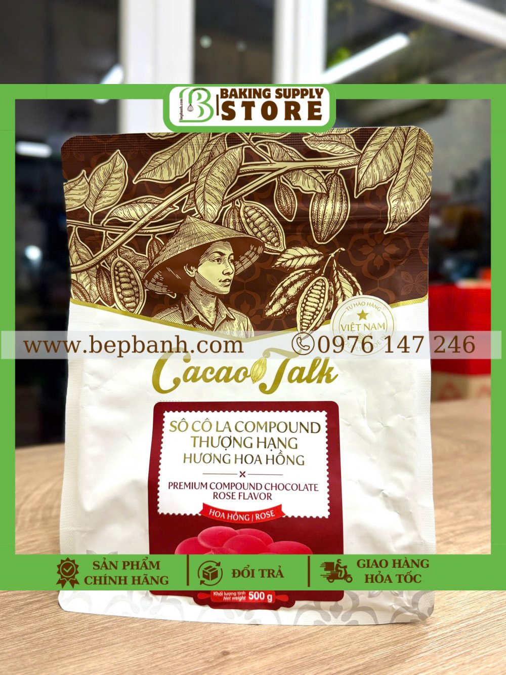 Chocolate nút Đỏ compound Cacao Talk 500gr
